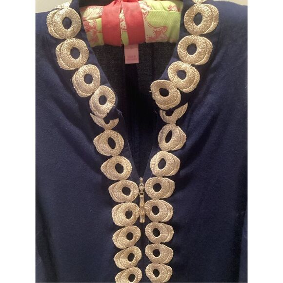 Lilly Pulitzer Jane Shift Dress Sz 0 True Navy Lace Detail $145.00 New - Picture 5 of 10
